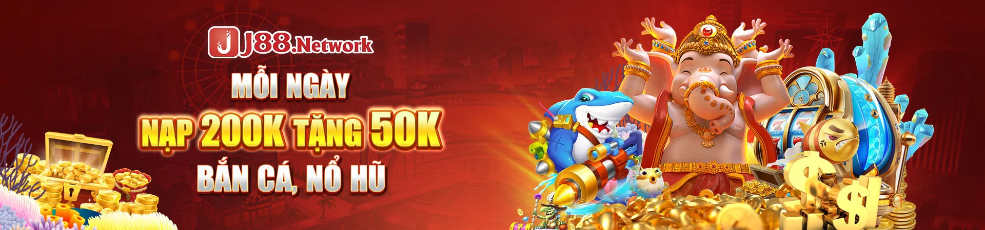 Hình ảnh chính của trang Nổ Hũ vic88 với các biểu tượng jackpot và sự phấn khích